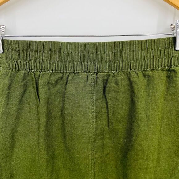NWOT Athleta Voyager 100% Linen Skirt Essential Cargo Pocket Green, Size 6 - Picture 8 of 10